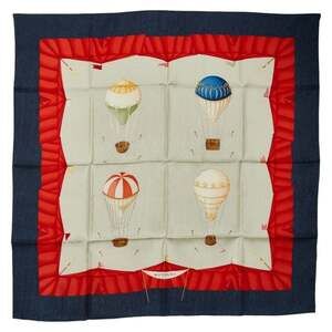 BVLGARI all-over print scarf/muffler in navy and multicolored silk for women